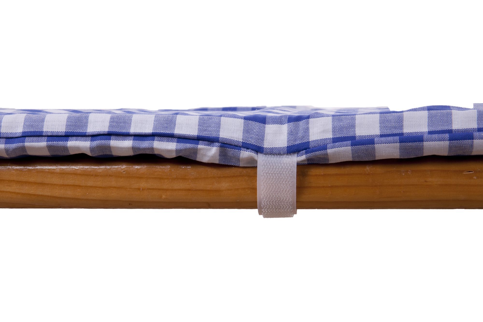 Bierbankauflage Karo Baumwolle-200x25x2 cm-Blau