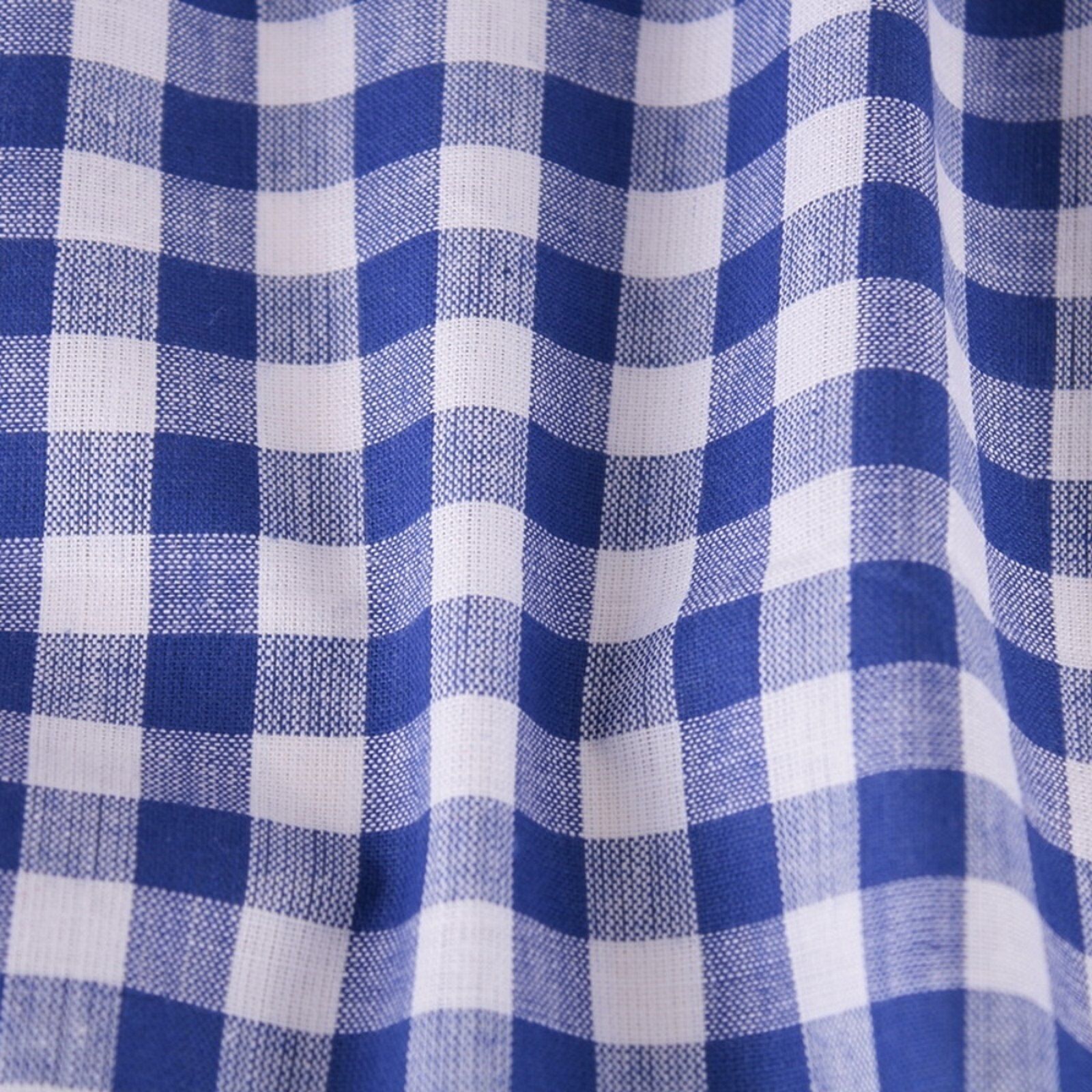 Stoff Meterware Karo 1x1 cm Blau 140 cm