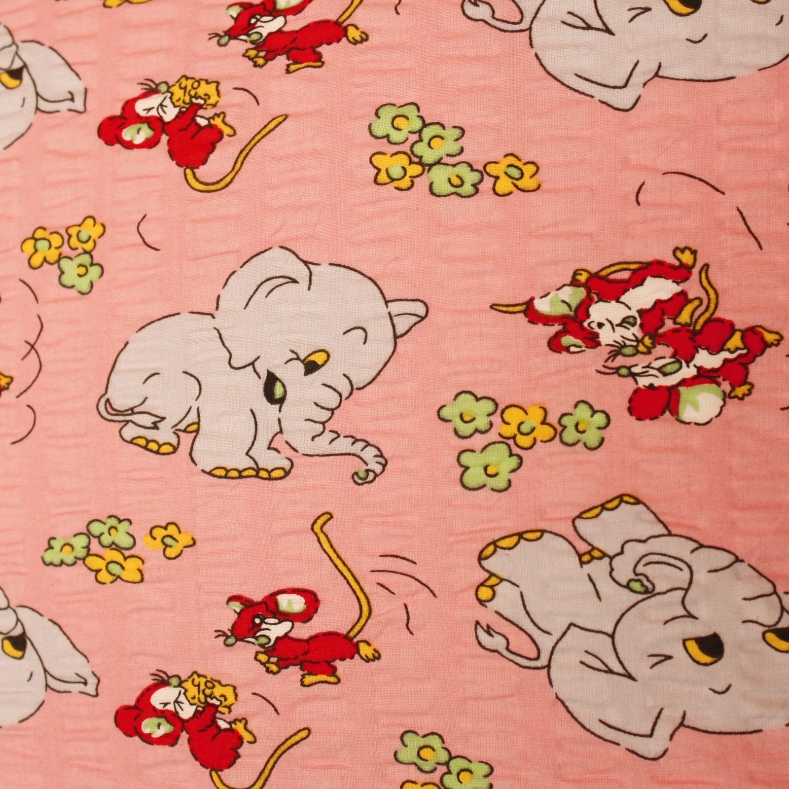 Seersucker Kissenbezug Elefanten Mäuse-40x40 cm