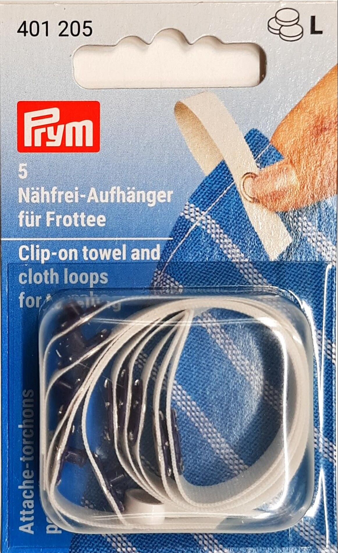 Nähfrei-Aufhänger Frottee weiß