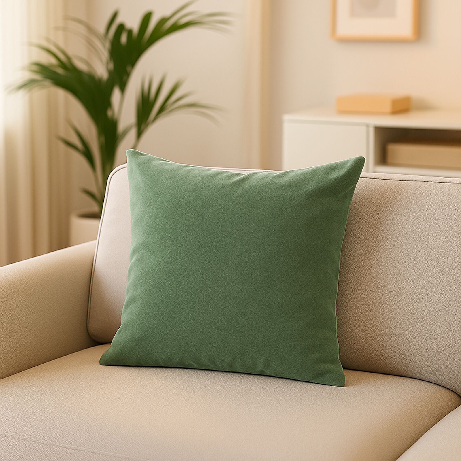 Kunstleder Kissenbezug Blaßgrün