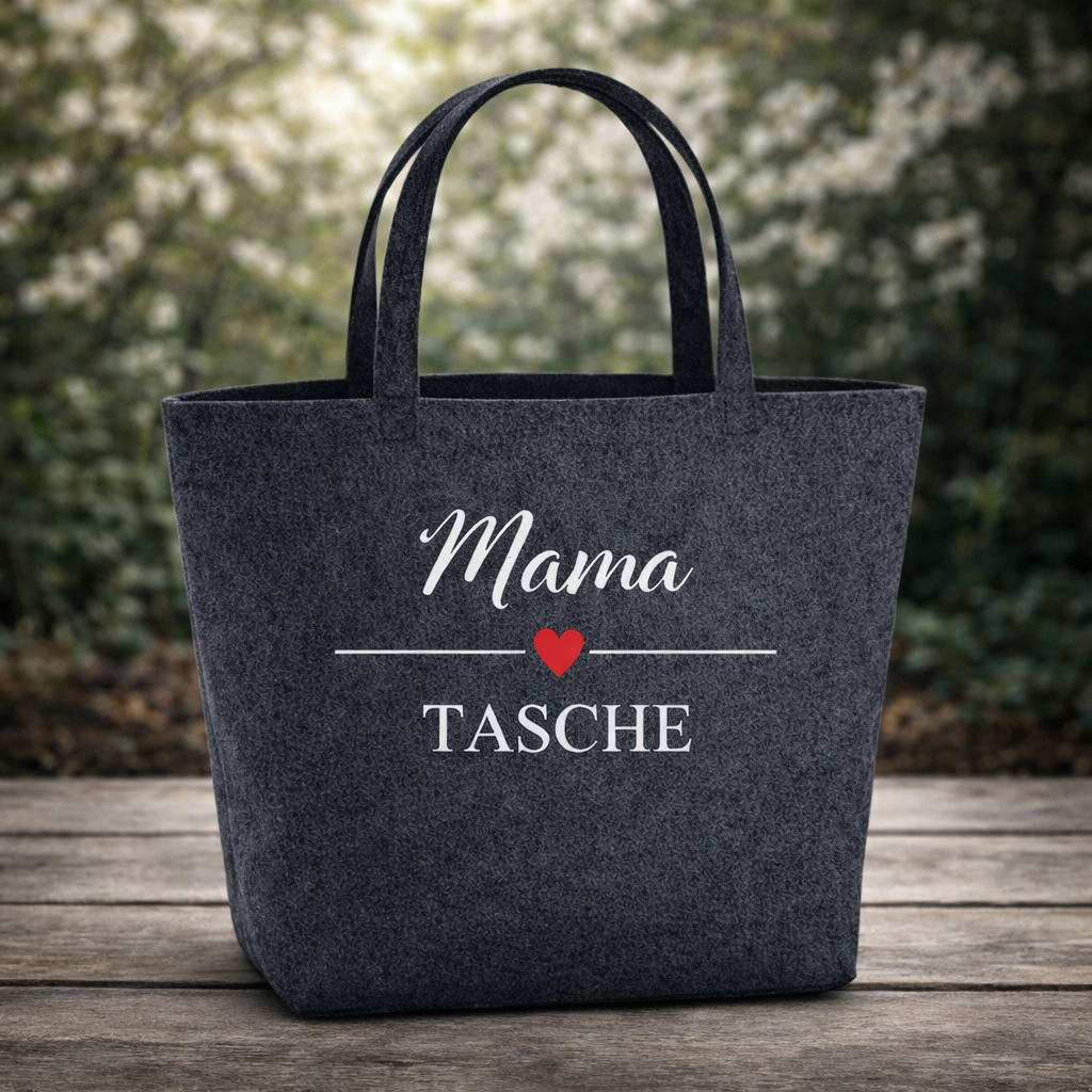 Shopper Tasche Mama Tasche Mom Bag 49x39x13,5 cm anthrazit