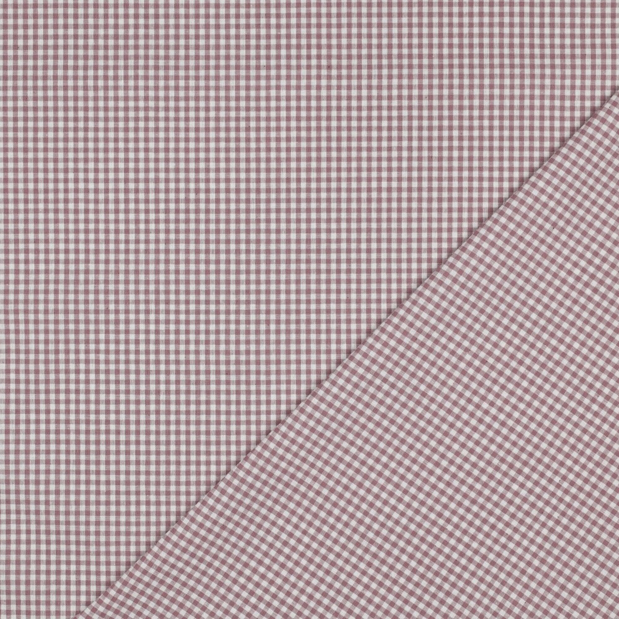 Stoff Meterware Karo 2x2 mm Mauve