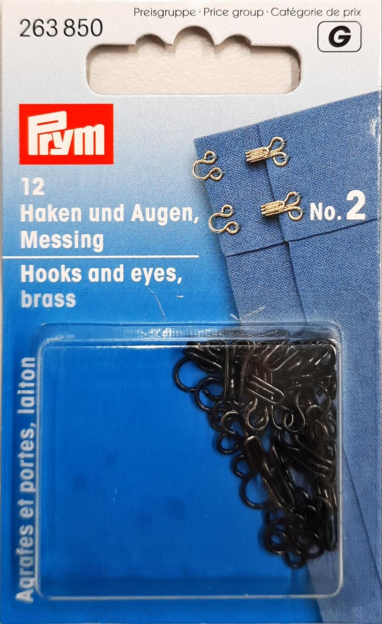 Federhaken und Augen MS 2 schwarz