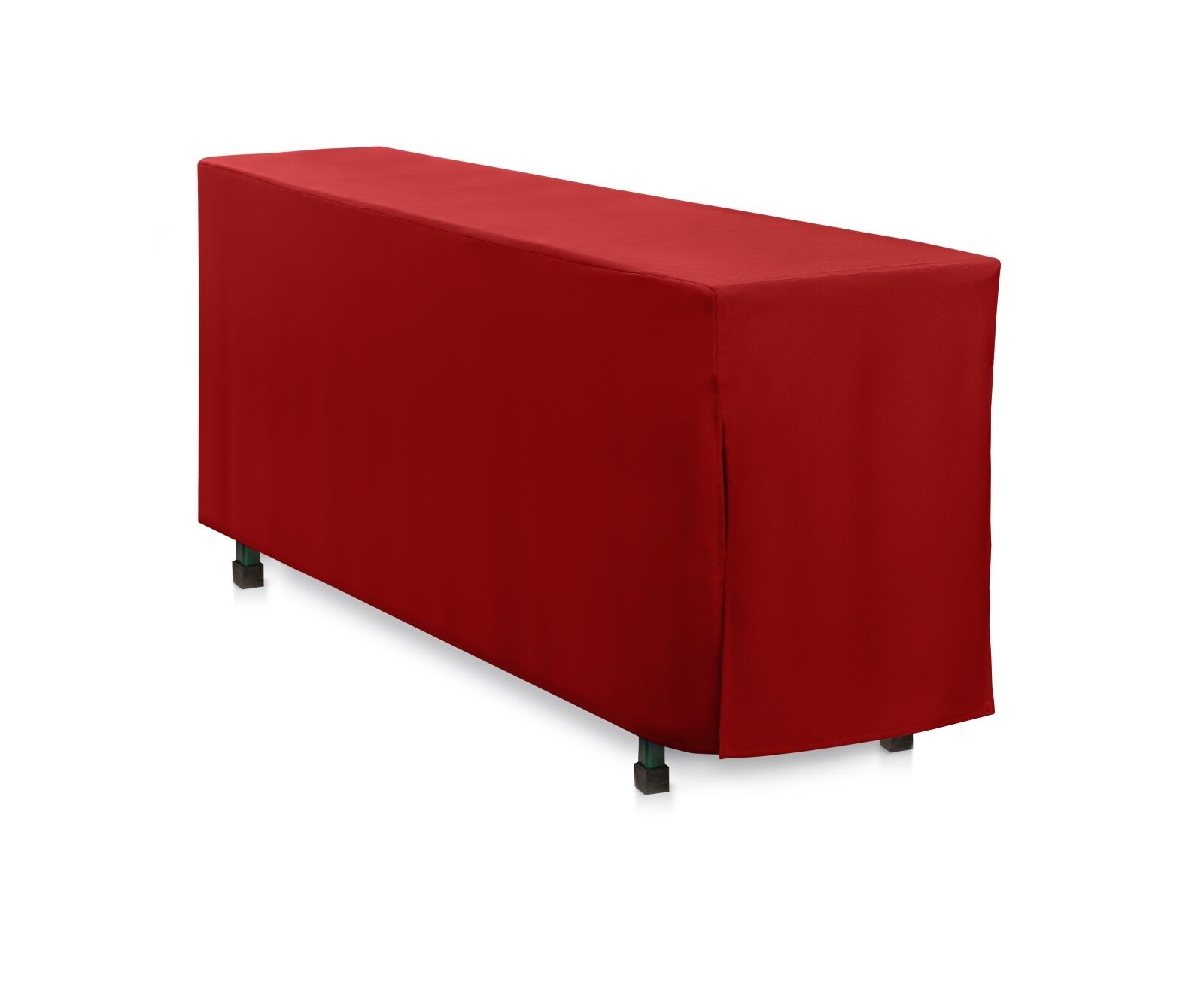Biertischhusse bodenlang Baumwolle Canvas-Bordeaux Rot / 200