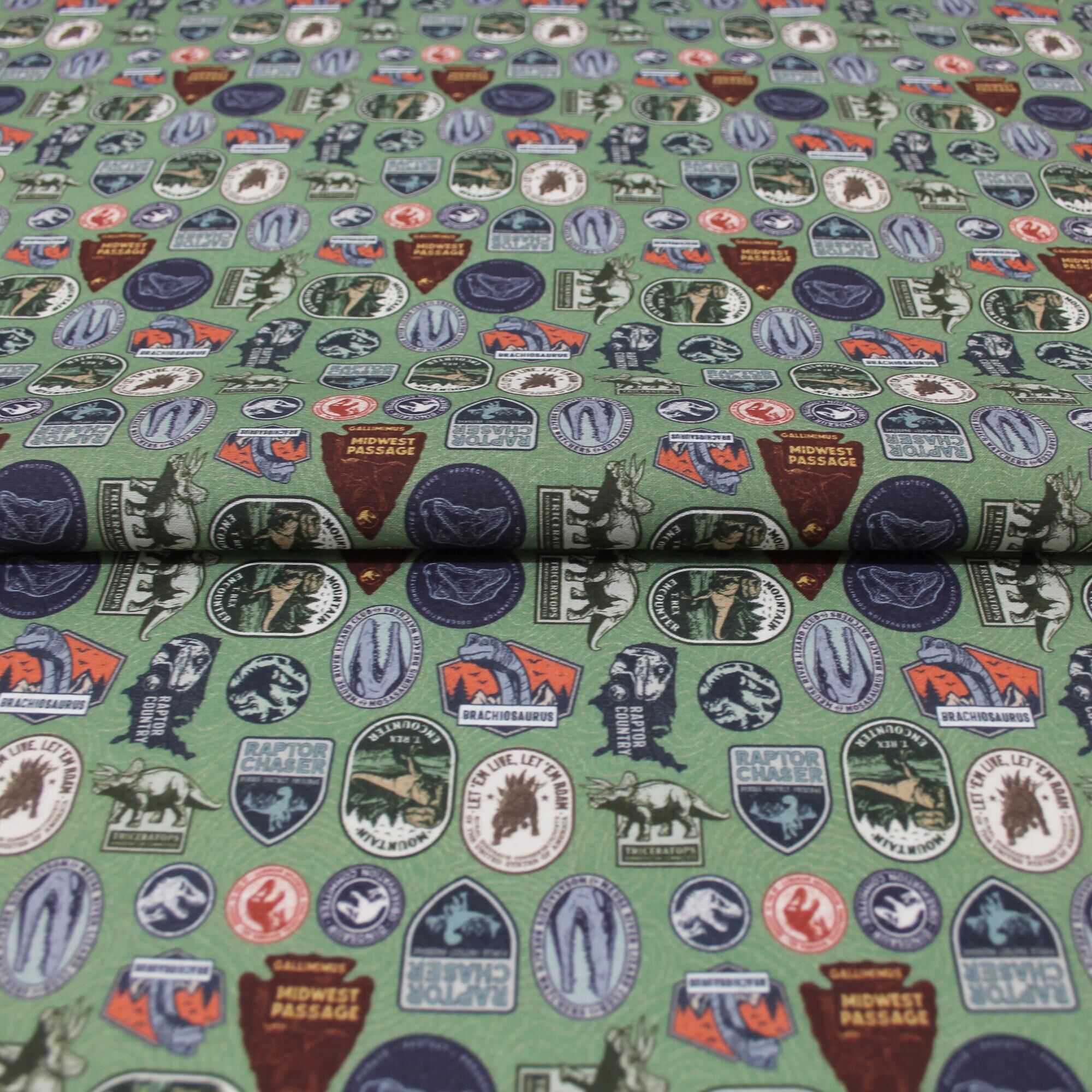 Stoff Meterware Jurassic World Midwest Passage Baumwolle