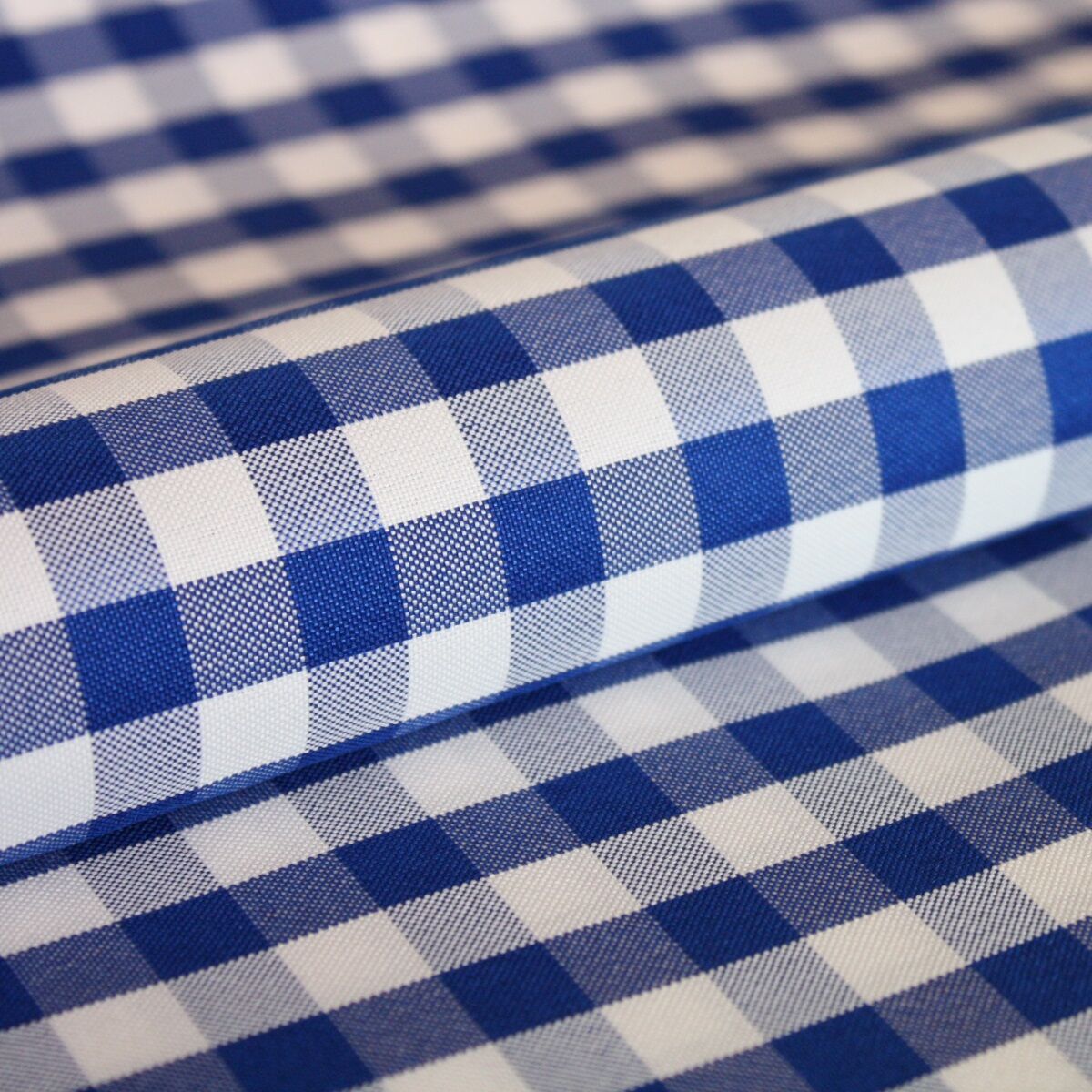 Stoff Meterware Karo 1x1 cm Blau Outdoor 160 cm