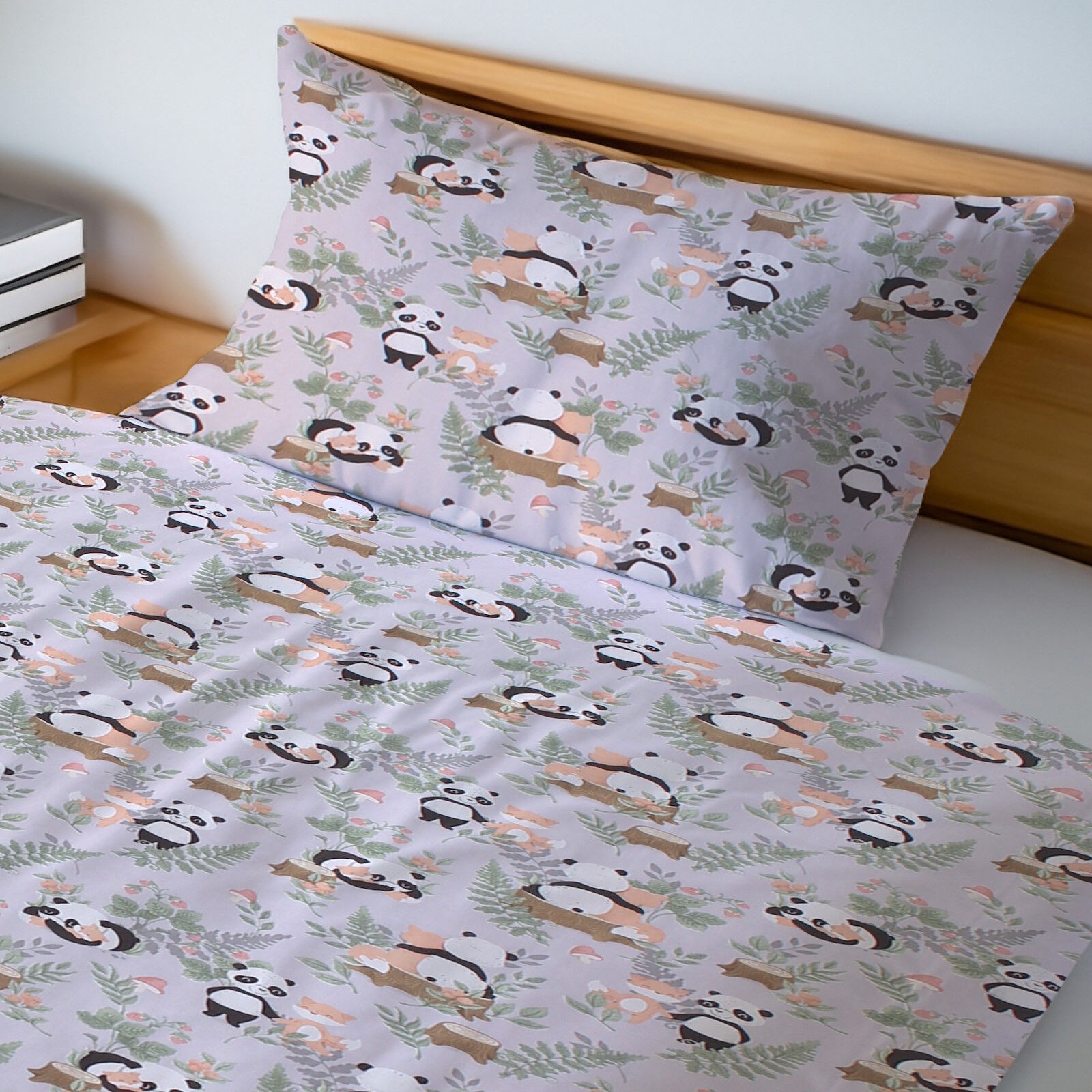 Kinderbettwäsche Pandabär Fuchs