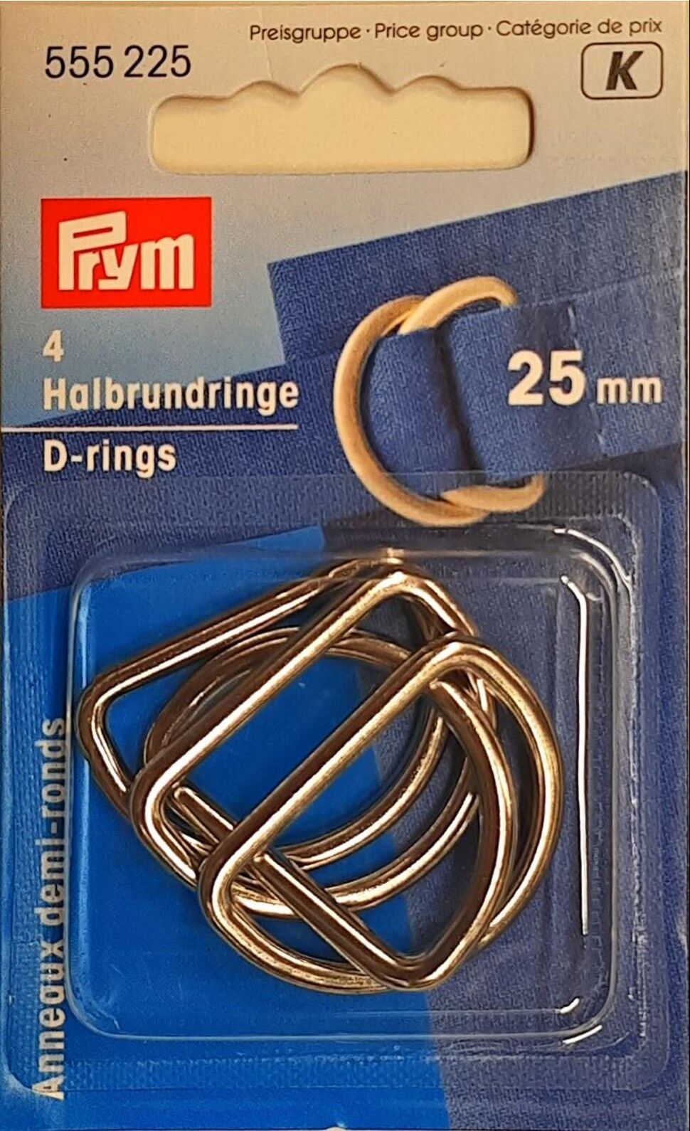 Halbrundringe 25 mm silberfarbig
