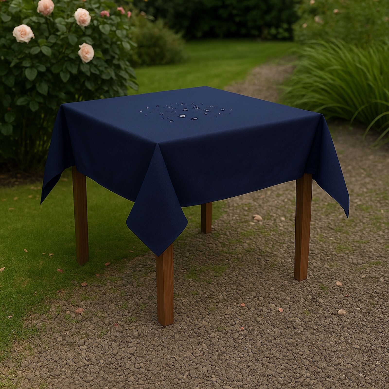 Trimming Shop Tischdecke – Wasserdicht, Blau-weiß Bedruckt, Aus Polyester, Einfach Abwischbar