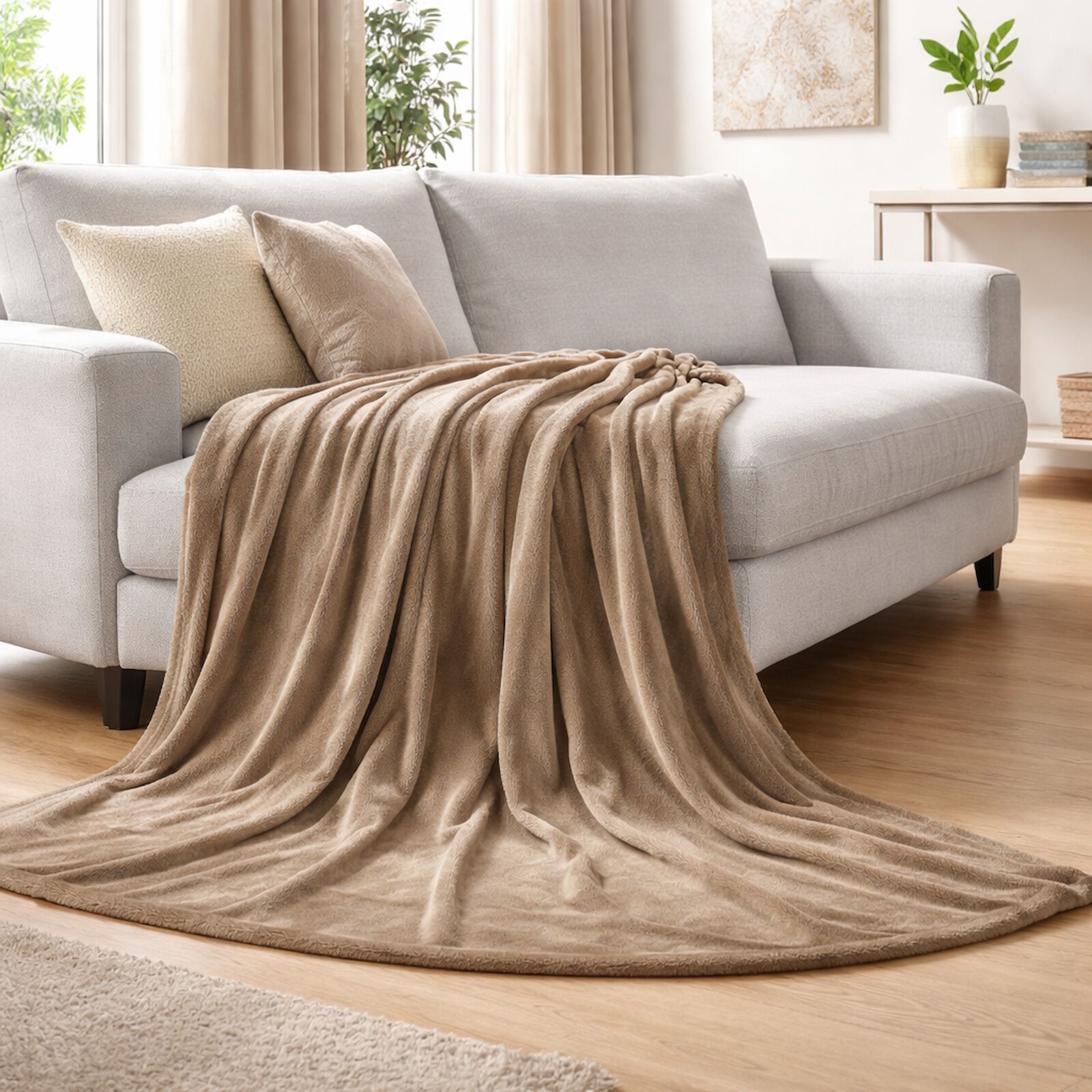 Gözze Kuscheldecke Montana 150x200 cm - Taupe