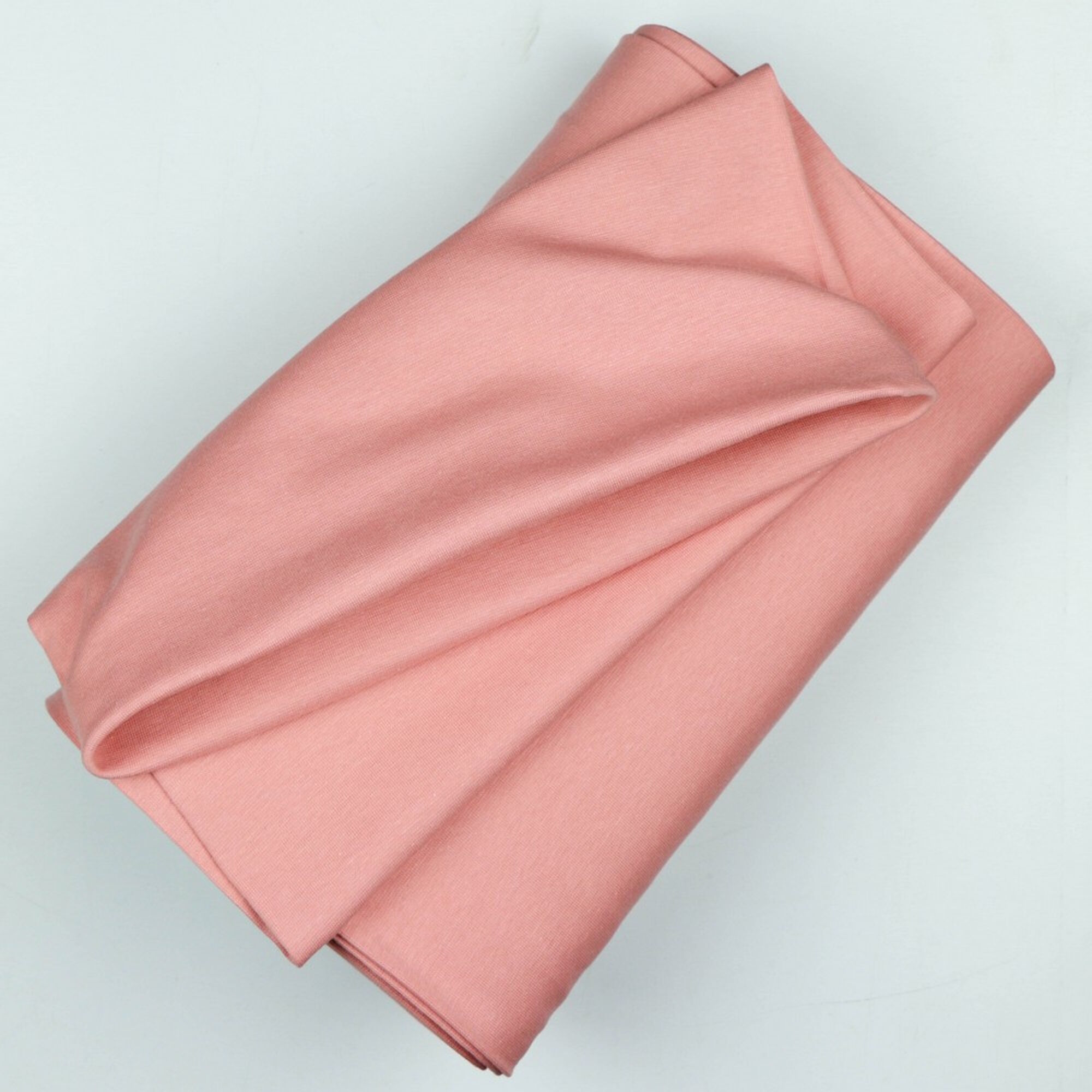 Bündchenstoff Meterware Uni Rose