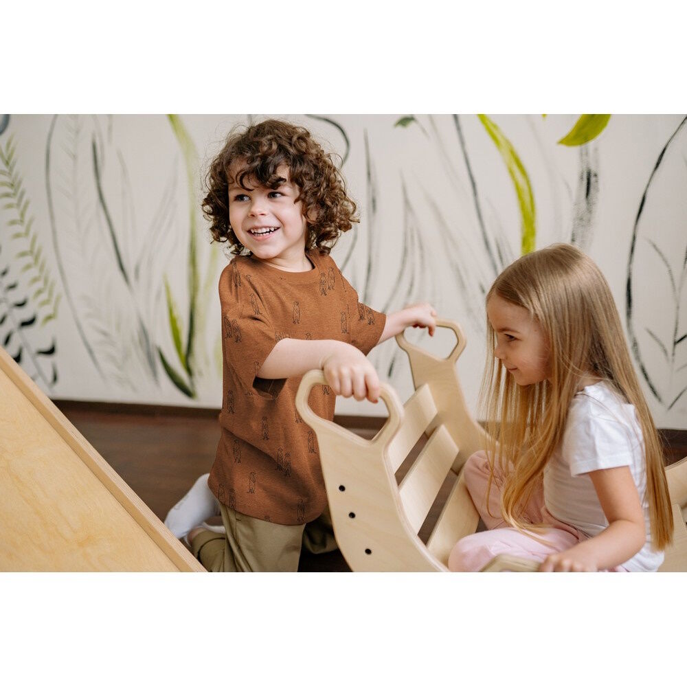 Stoff Erdmännchen Beige Meliert Jersey