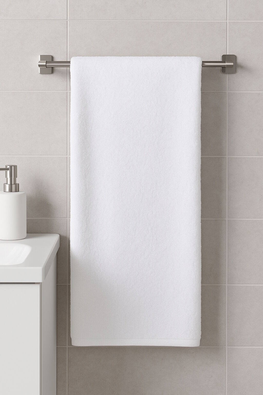 Duschtuch Gora 75x150 cm Weiß Baumwolle schwere Qualität ca. 600 g/m2