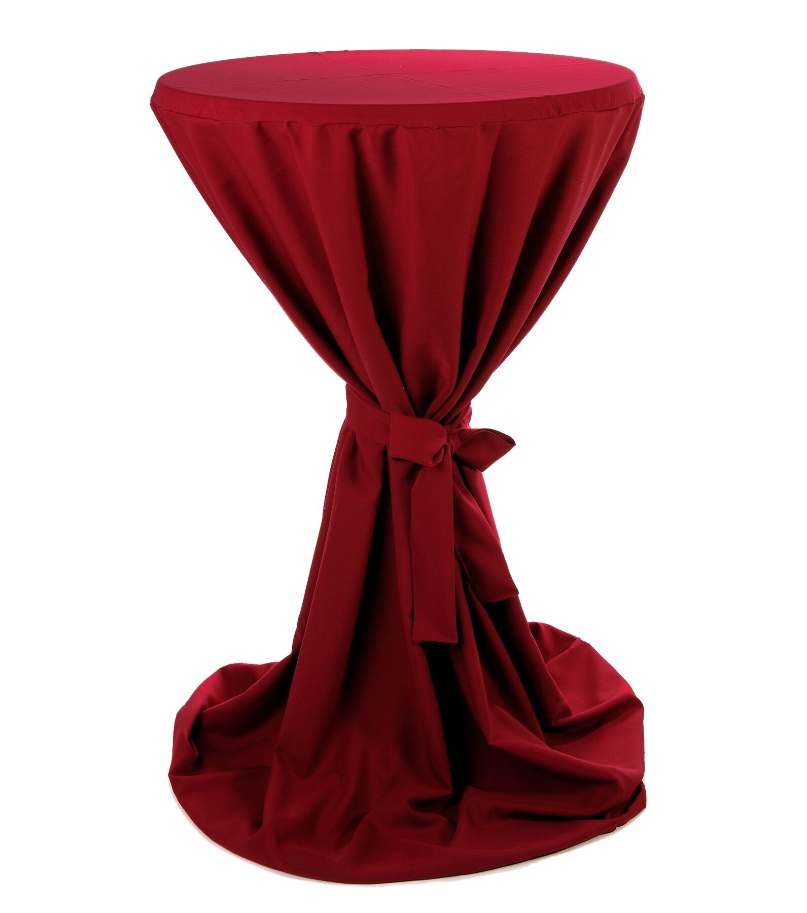 Stehtischhusse Baumwolle Linon-Bordeaux Rot-60-65 cm