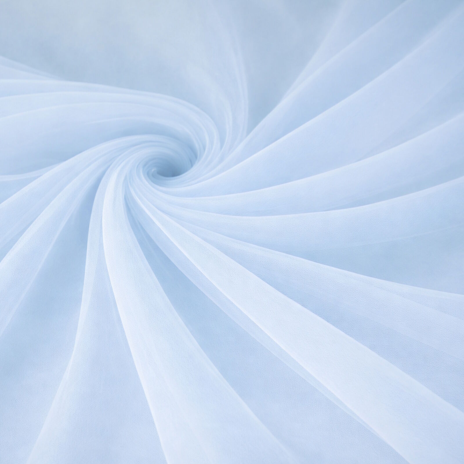 Tüll Stoff Hellblau feinmaschig transparent