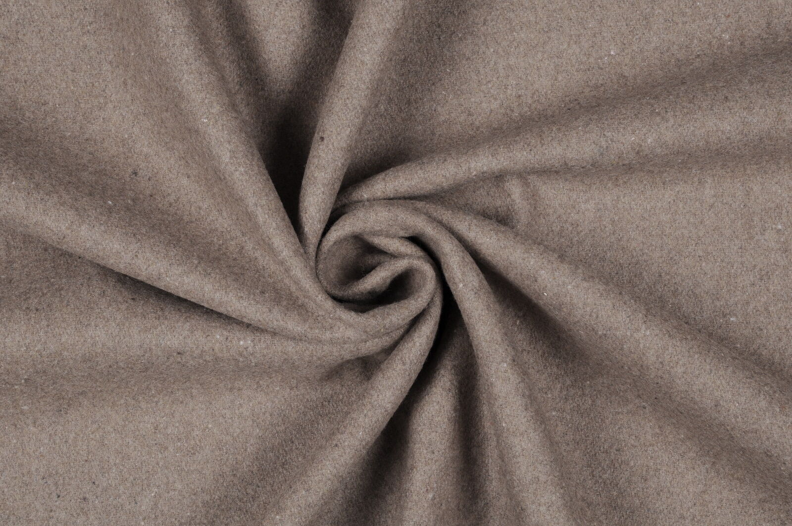 Stoff Meterware Uni Filz Taupe