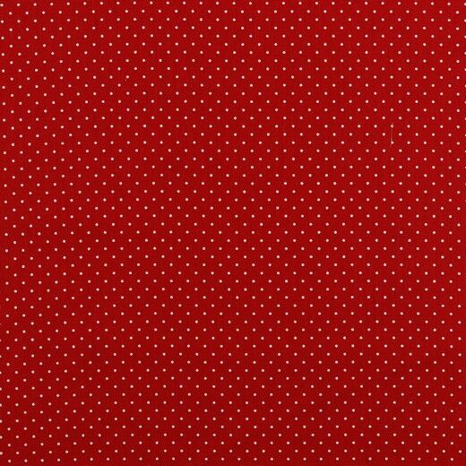 Stoff Meterware Punkte 2 mm-Weiß auf Rot