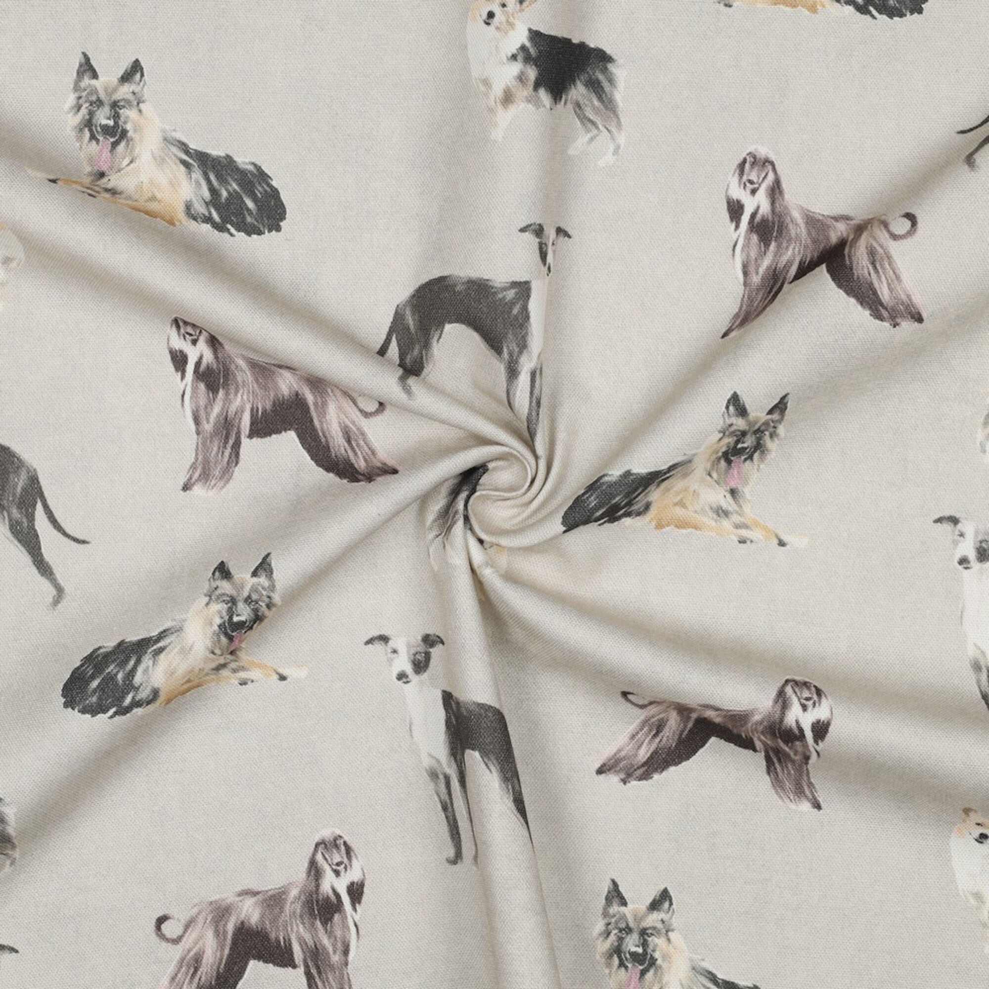 Stoff Meterware Hundeglück Canvas