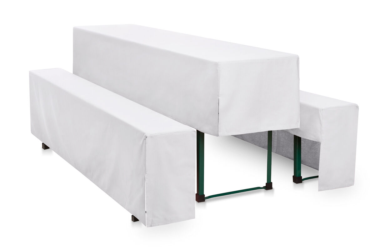 Hussen-Set halblang Polyester-Weiß/200x50+2x200x25