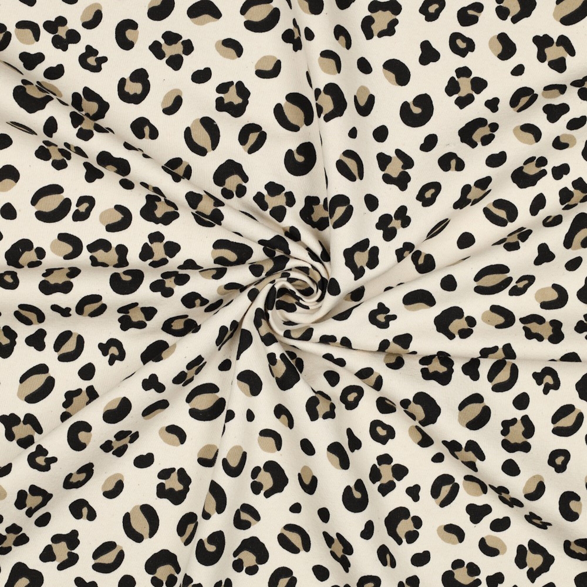 Stoff Meterware Leo Print Sweat