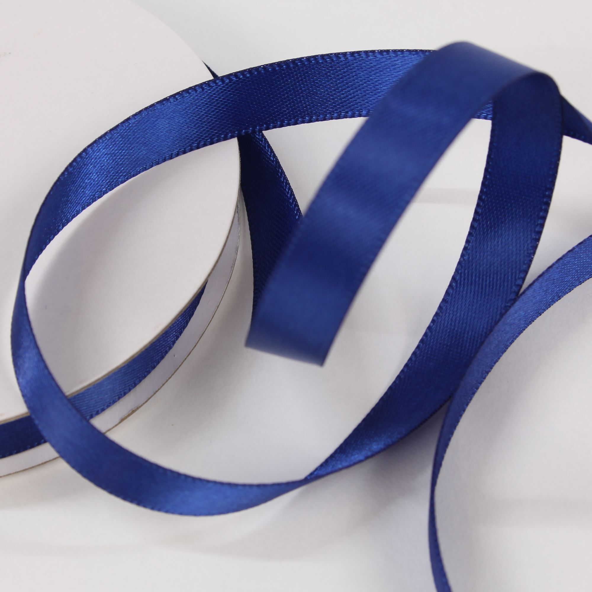 Satinband 10 mm Uni doppelseitig 10m Rolle - Farbe dunkelbla