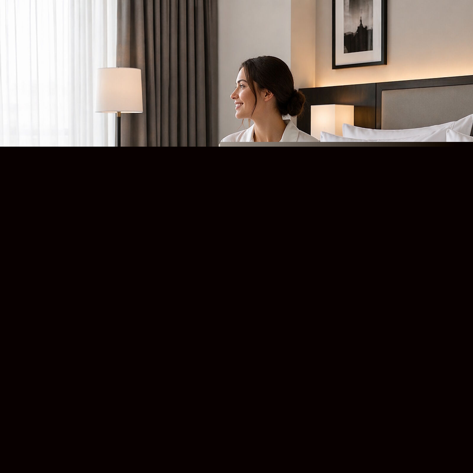 Hotelbettwäsche Satin Elli Uni Weiß-135x200 60x80