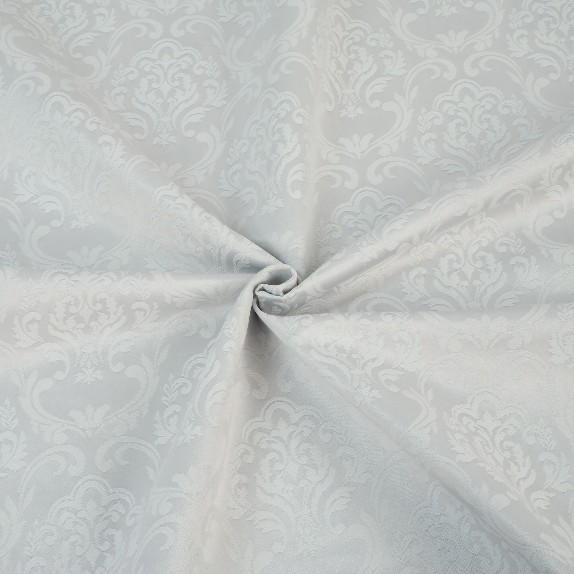 Edler Blumen Stoff Barock Silber