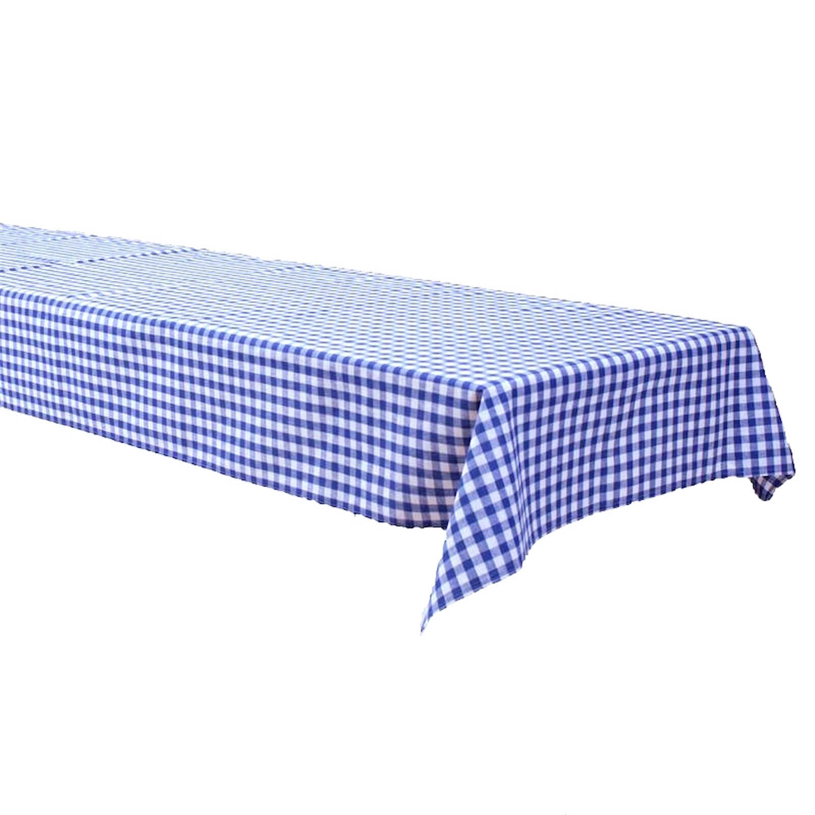 Biertisch Tischdecke Karo Baumwolle-Blau / 100x270 cm