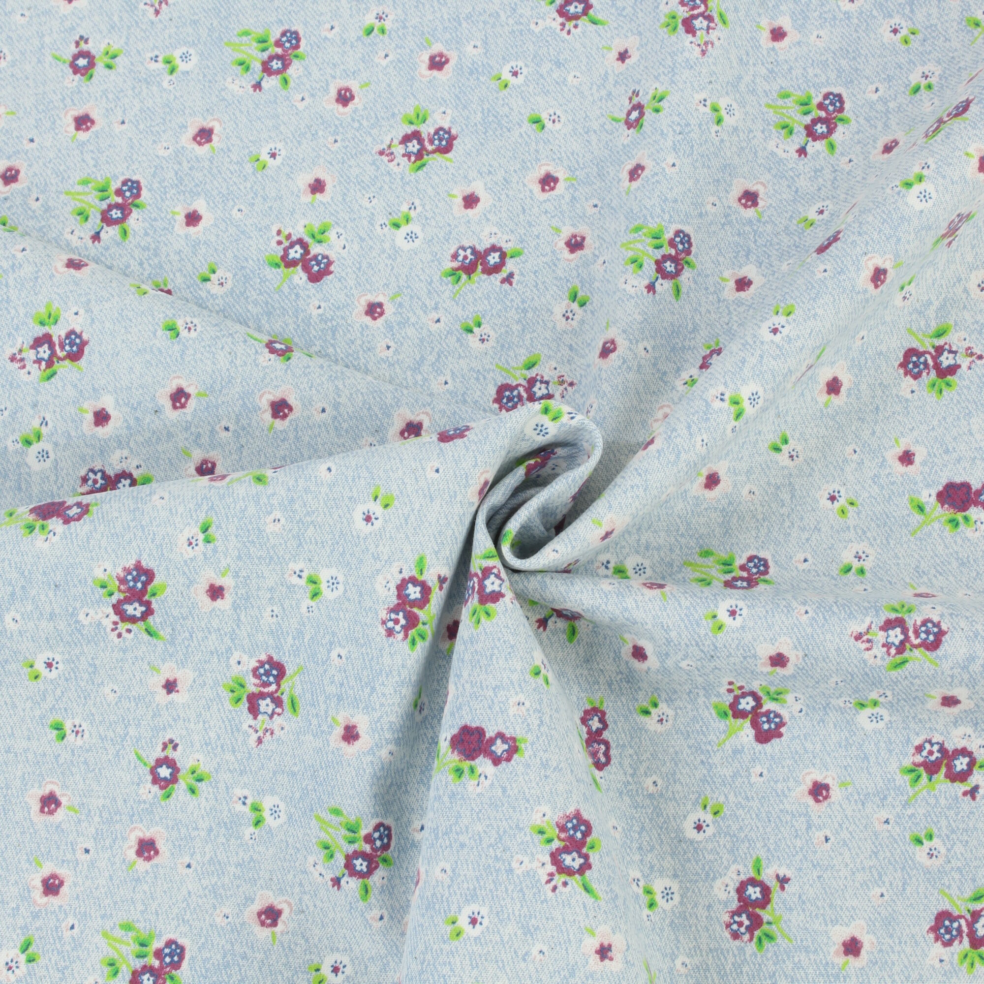 Blumen Stoff Jeans Lila
