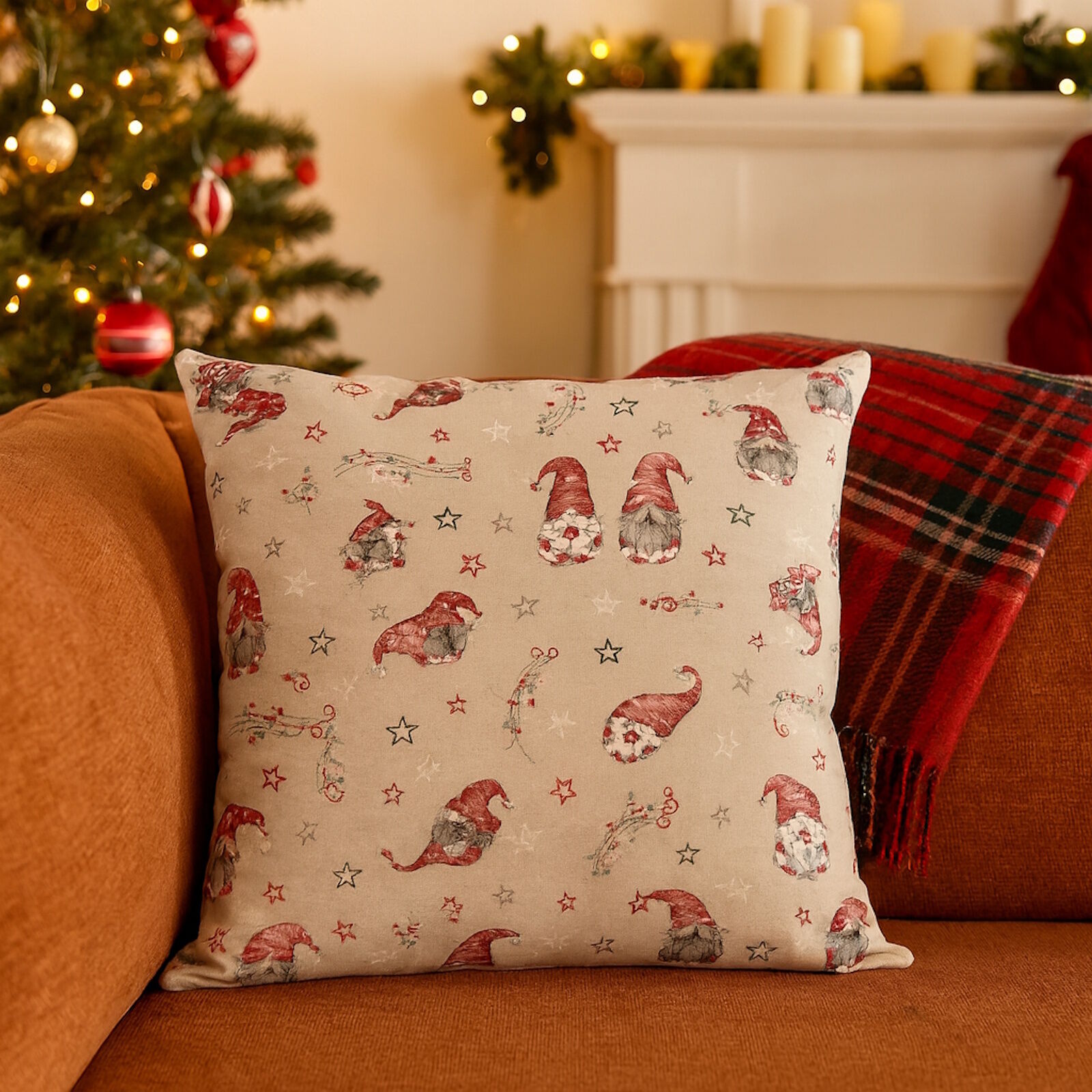 Kissenbezug 40x40 cm Wichtel Sterne Noten