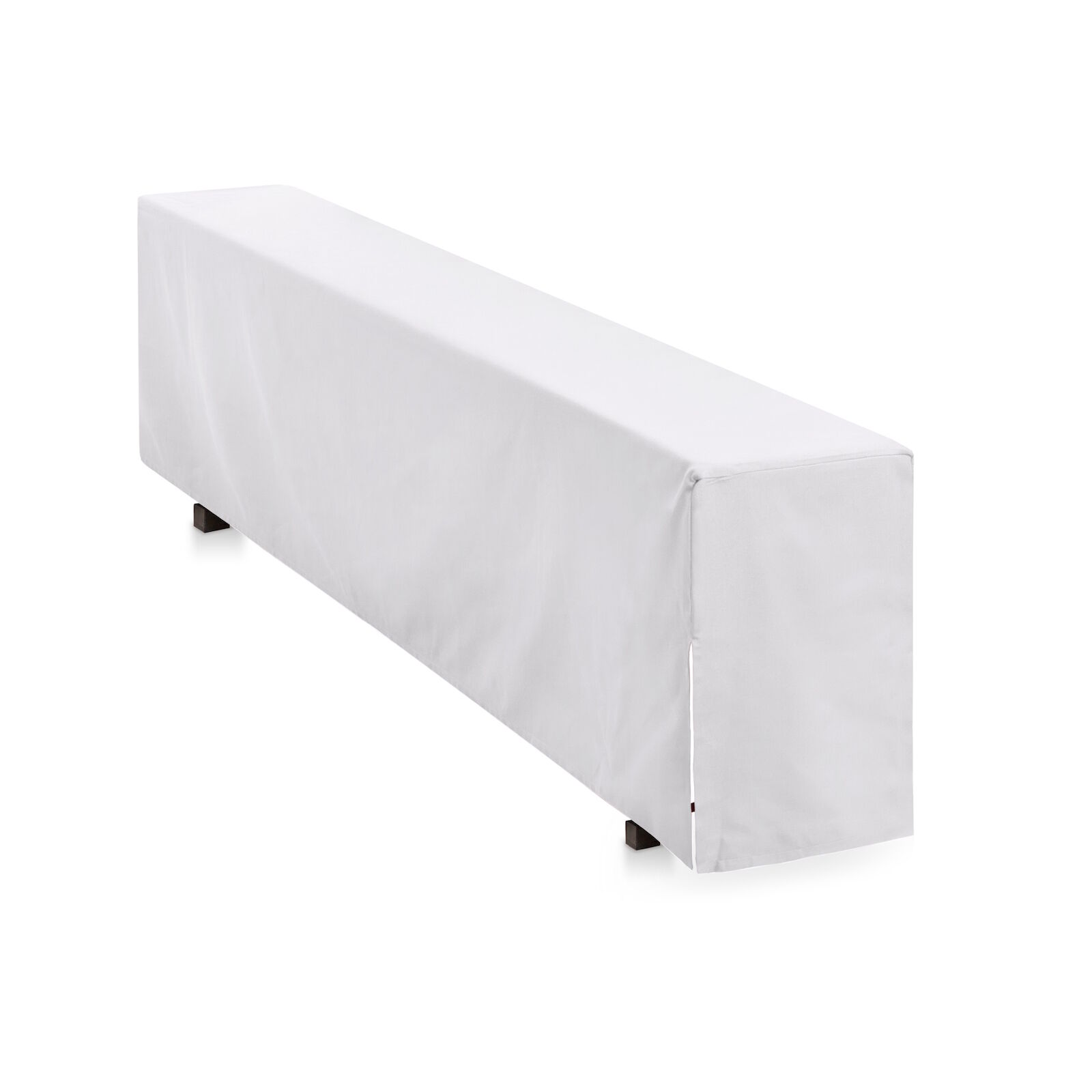 Bierbankhusse bodenlang Baumwolle Weiß-200x25 cm