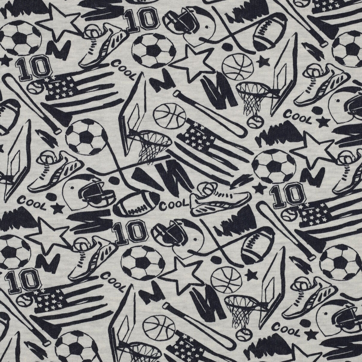 Sweat Stoff Sport Fußball Basketball Hellgrau