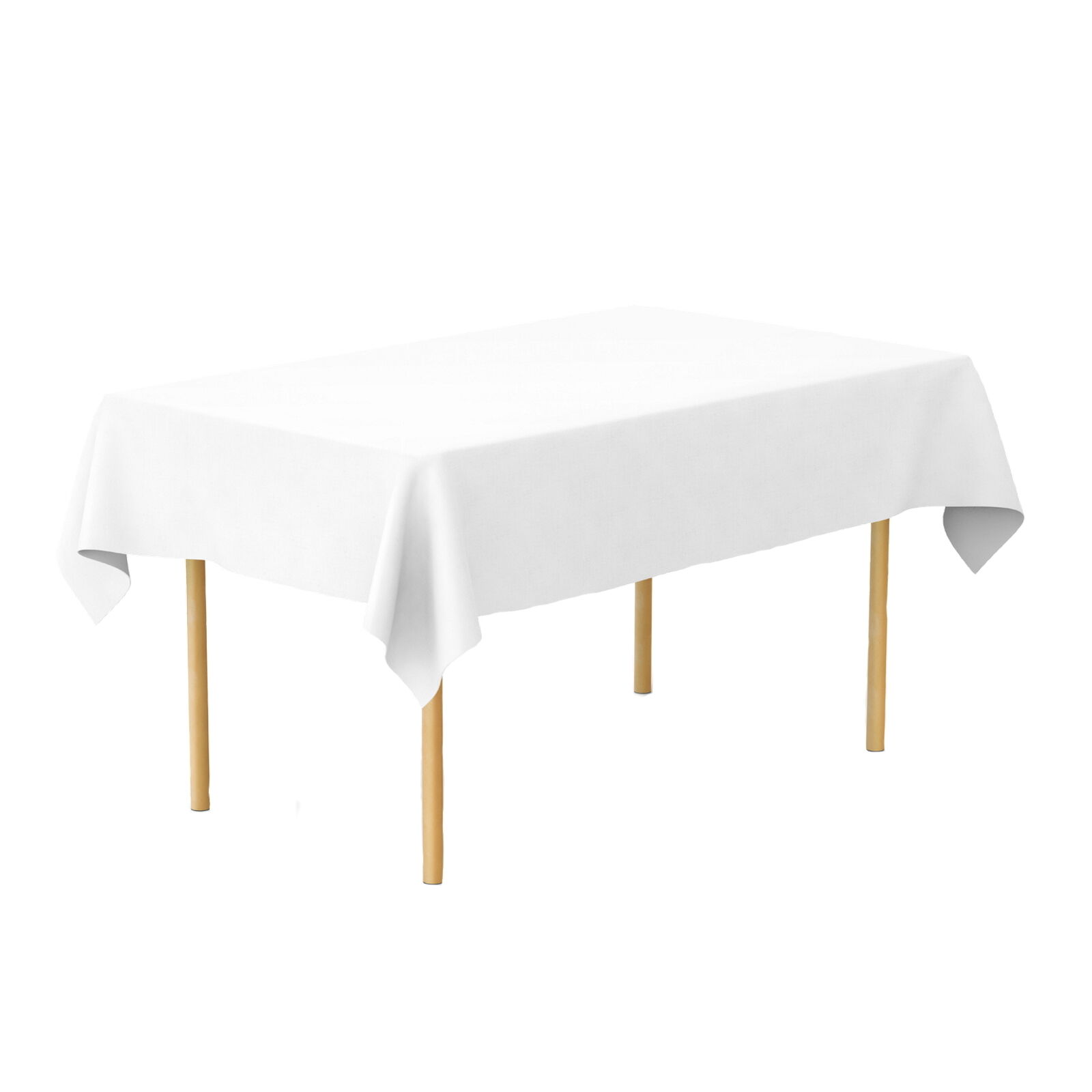 Tischdecke Uni Leinen-80x80-Weiß
