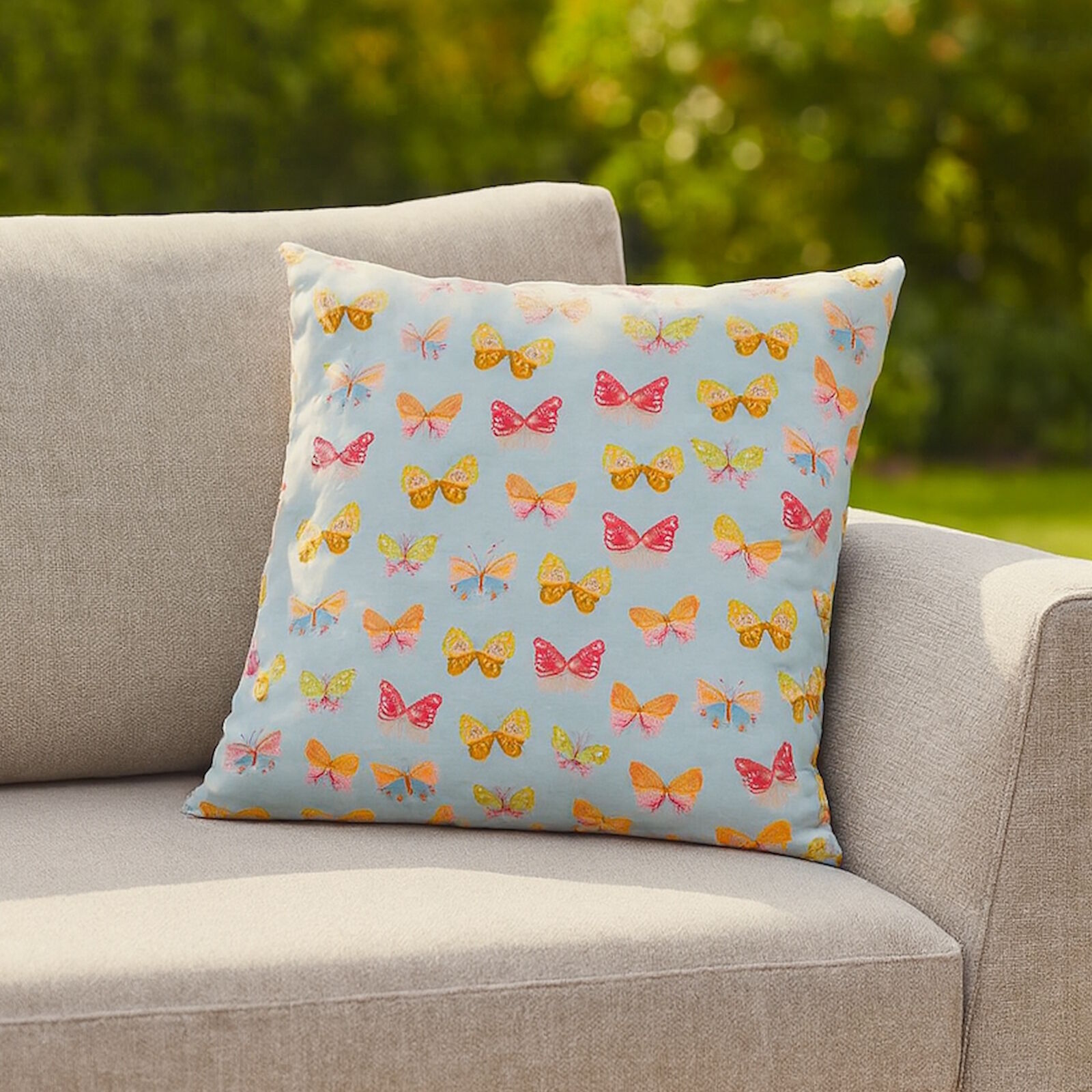 Kissenbezug 40x40 Schmetterlinge Baumwolle Popeline