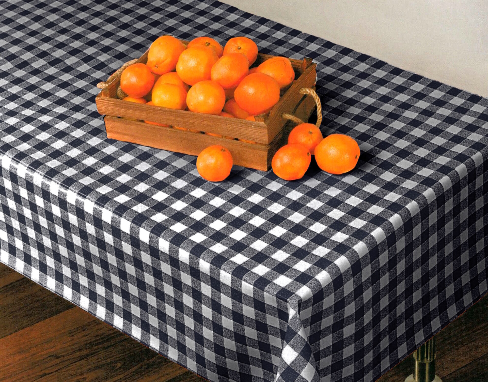 Wachstuch Meterware Karo Blau 140 cm