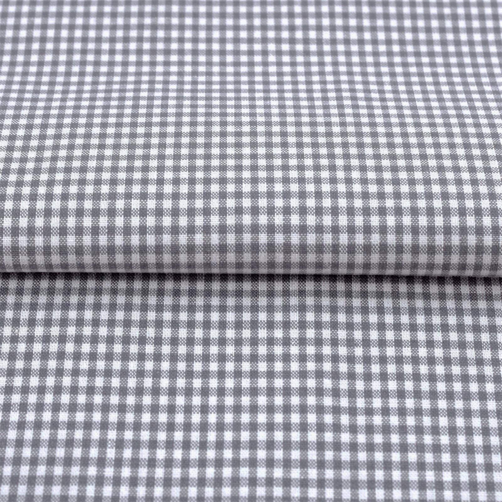 Stoff Meterware Karo 2x2 mm Grau