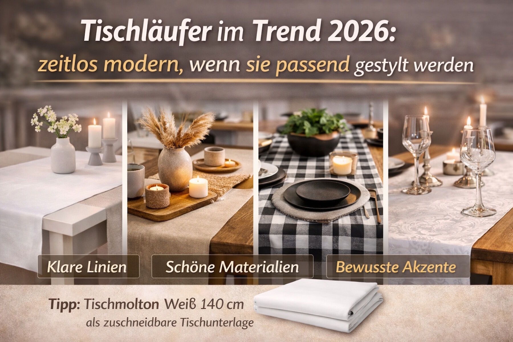 Sind Tischläufer 2026 noch modern? Trends & Styling-Tipps