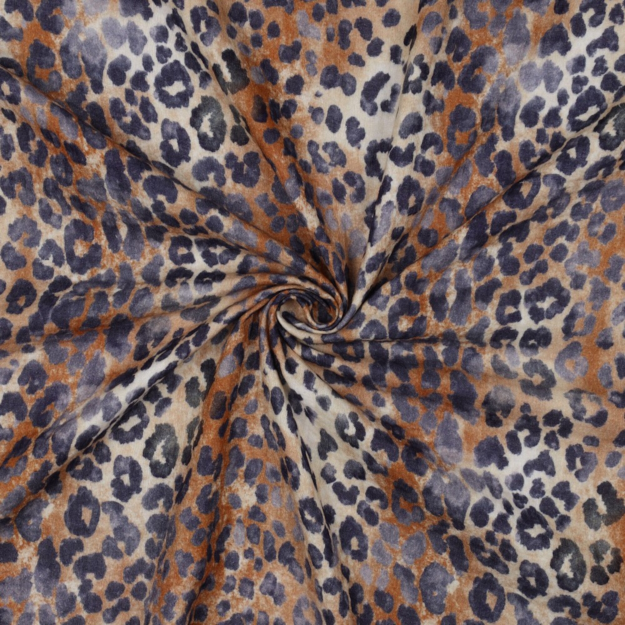 Stoff Meterware Leoparden Muster Musselin