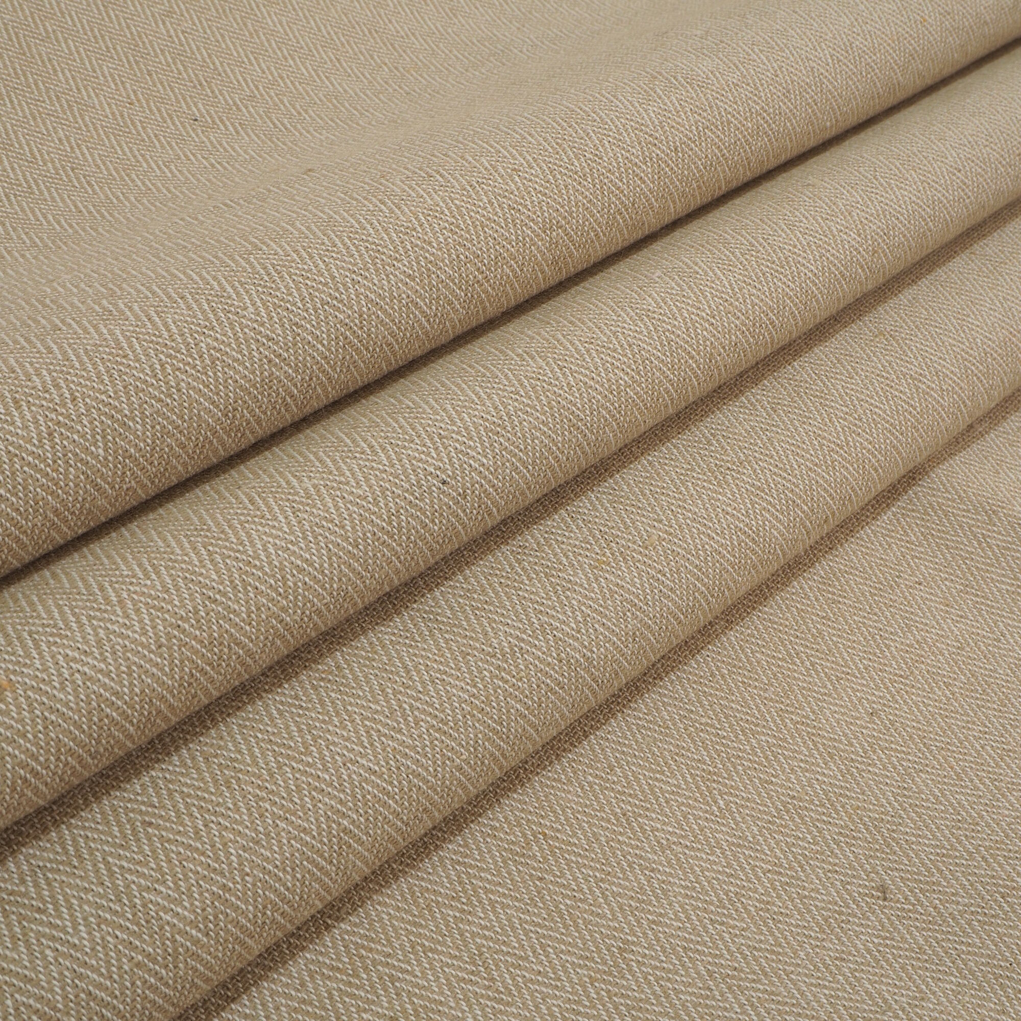 Stoff Meterware Zick Zack Beige Webware Jacquard
