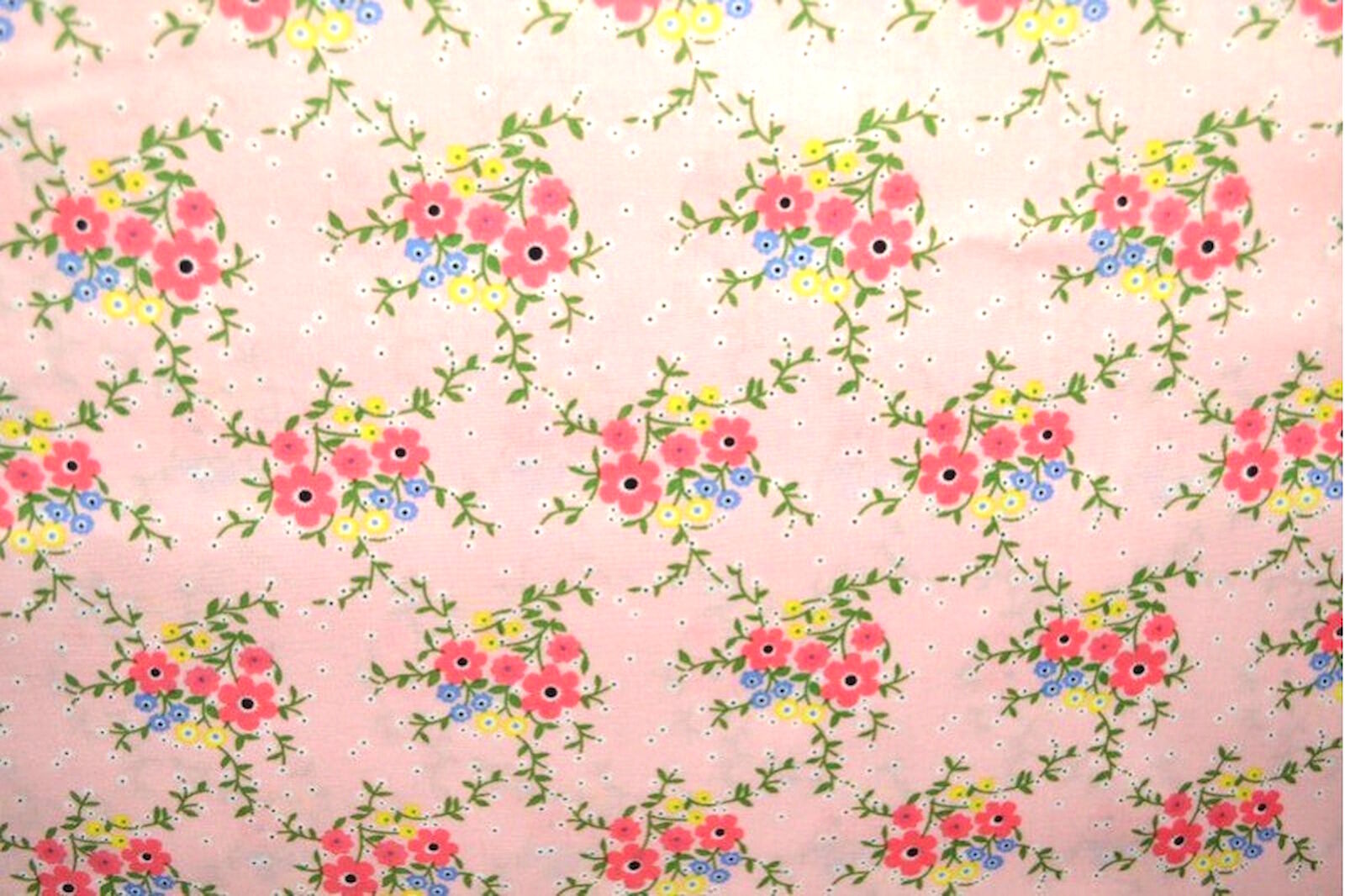 Bettwäsche 135x200 Blumen Ditsy rosa zart