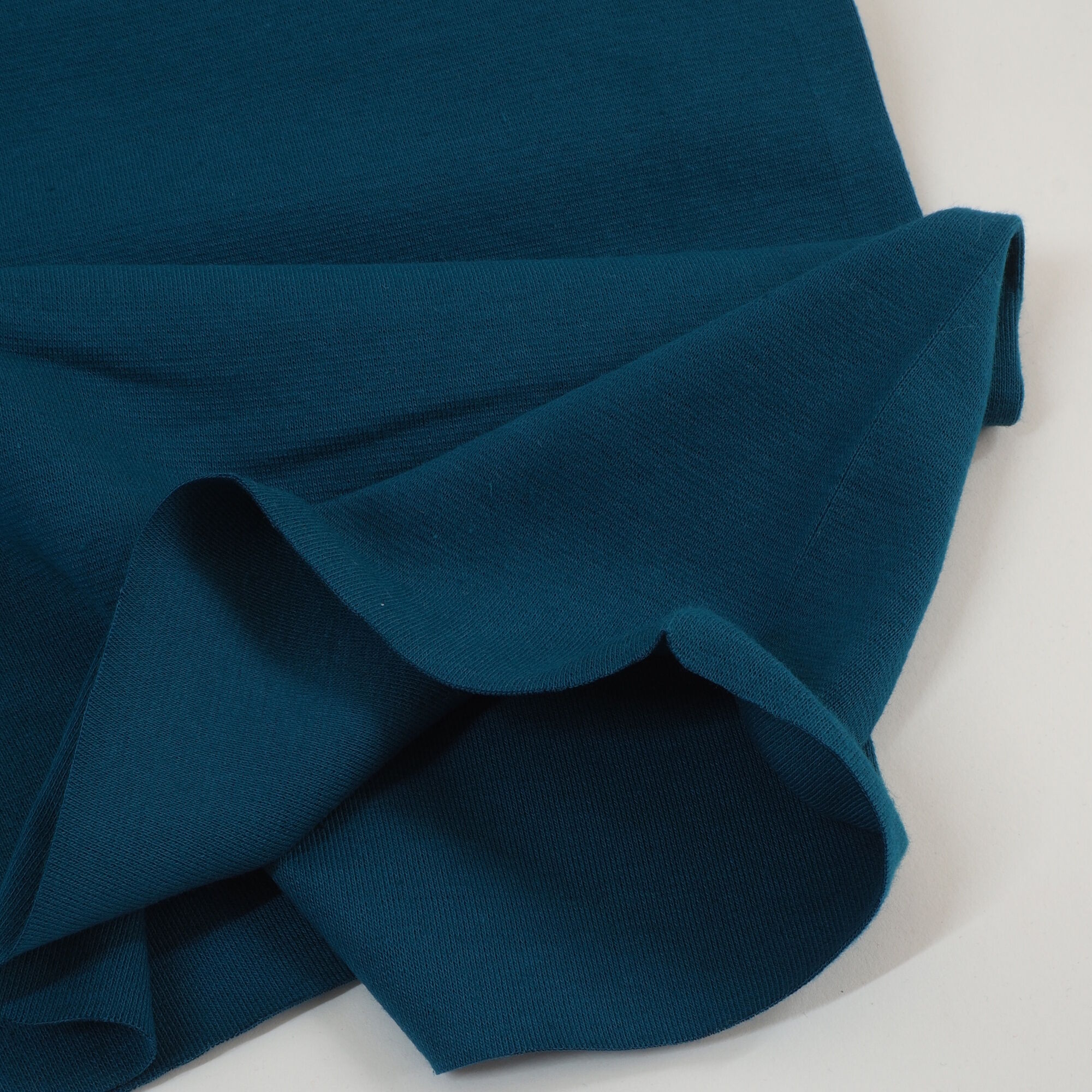 Bio Bündchenstoff Uni Petrol