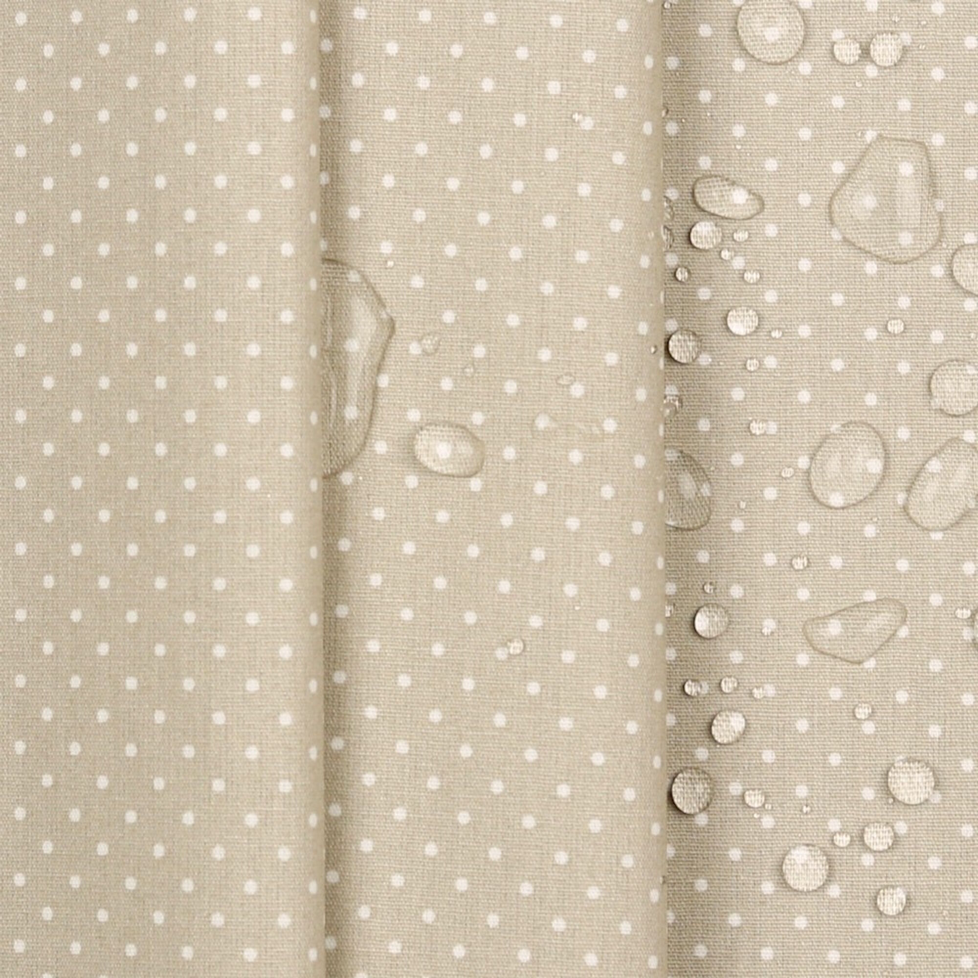 Stoff Punkte Beige Beschichtet
