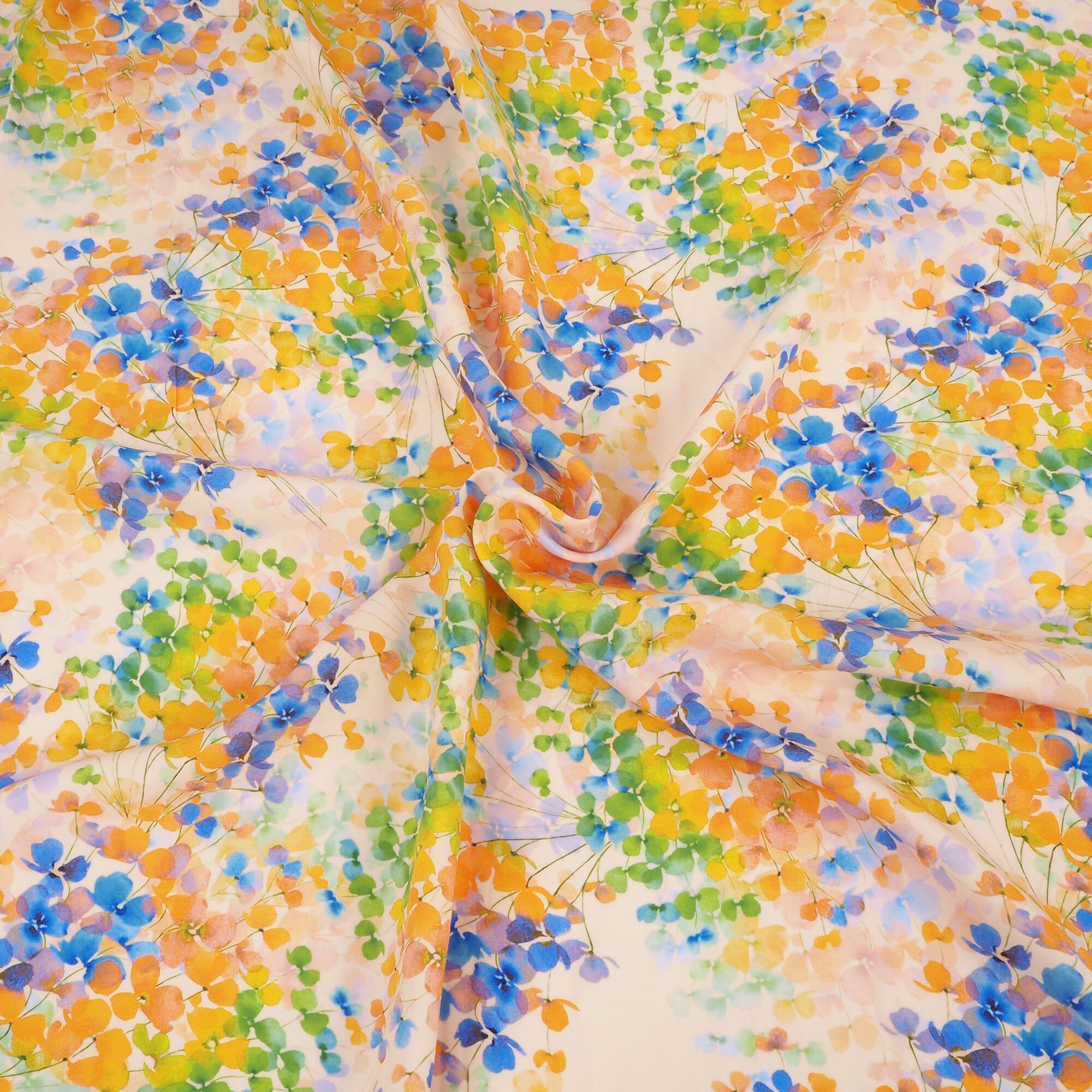 Stoff Meterware Veilchen Blüten Viskose