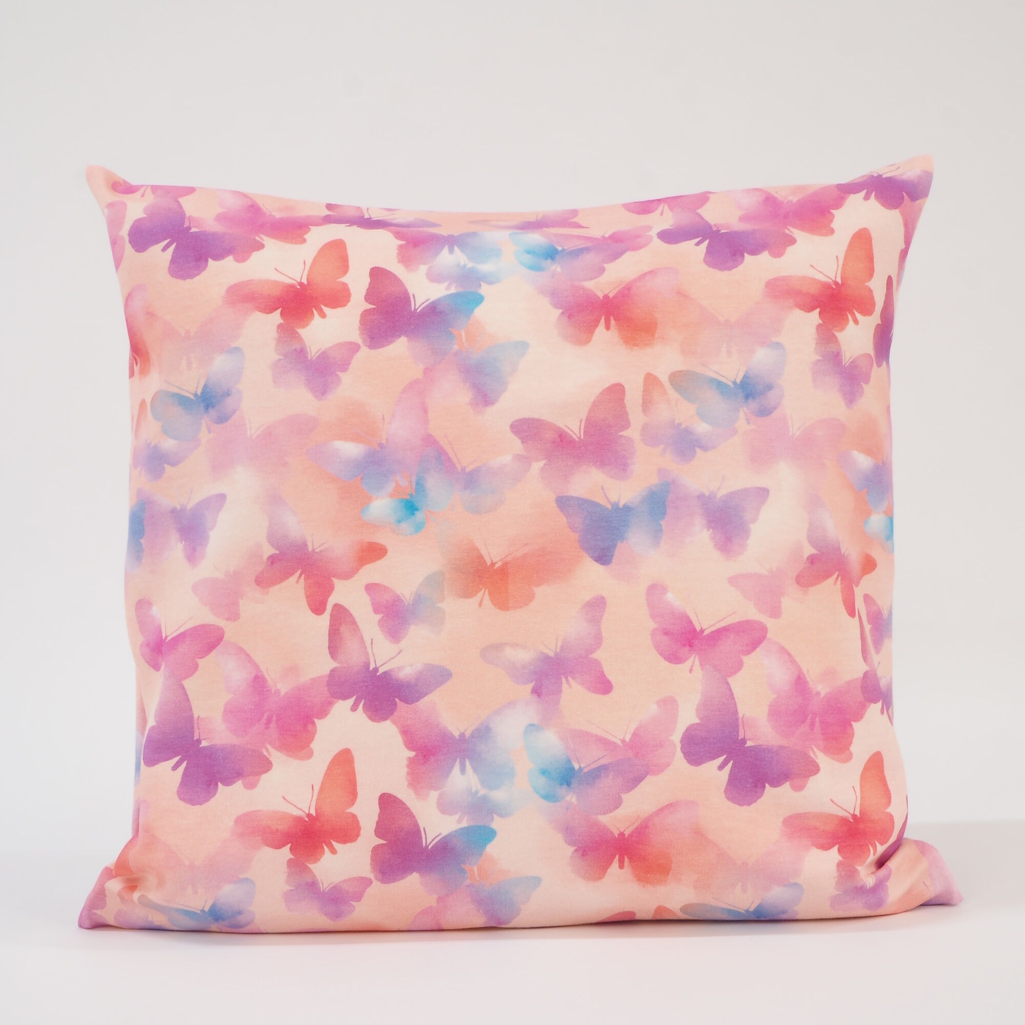 Kissenbezug 40x40 cm Schmetterlinge Rosa Jersey