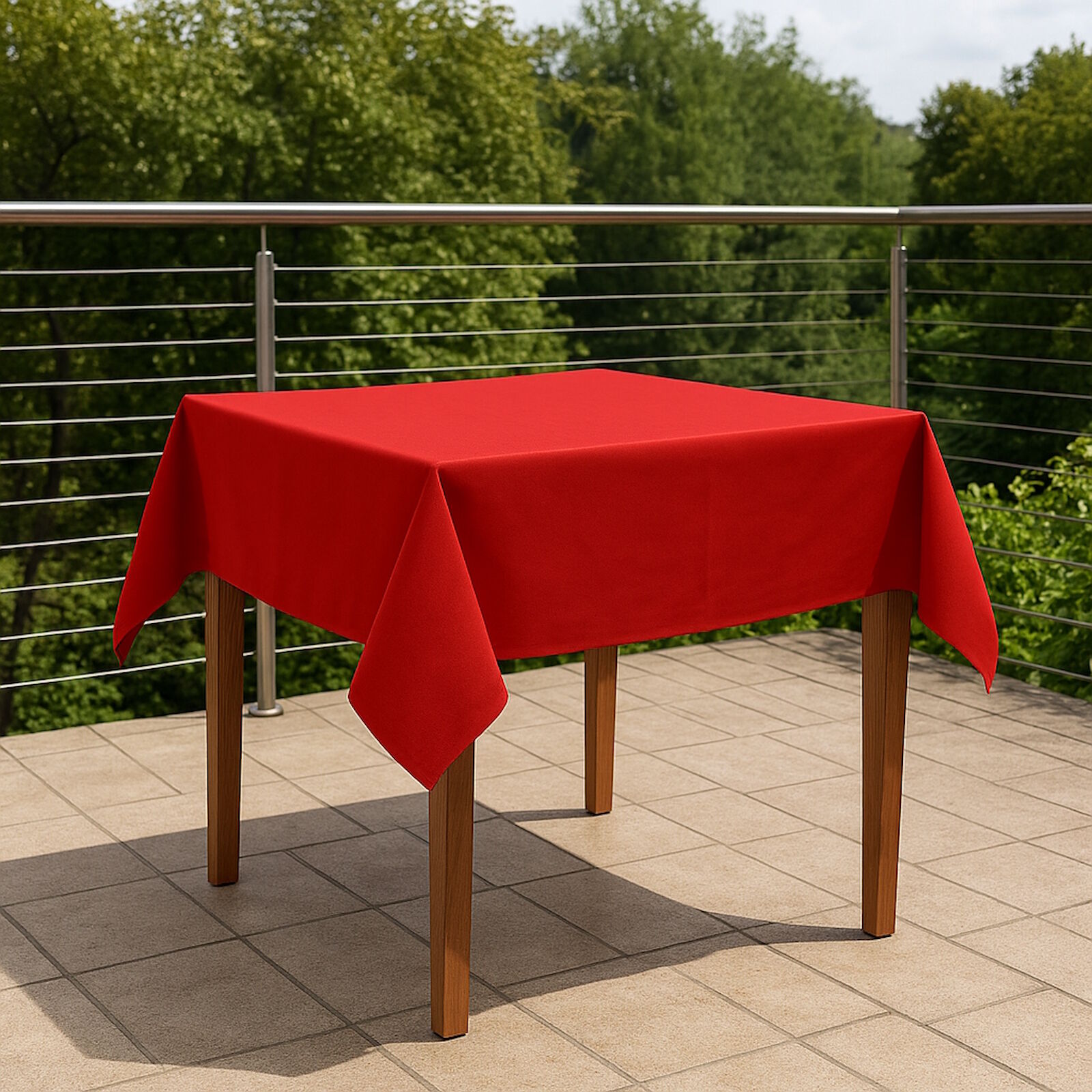 Tischdecke Teflon Beschichtet - 80x80 - Rot