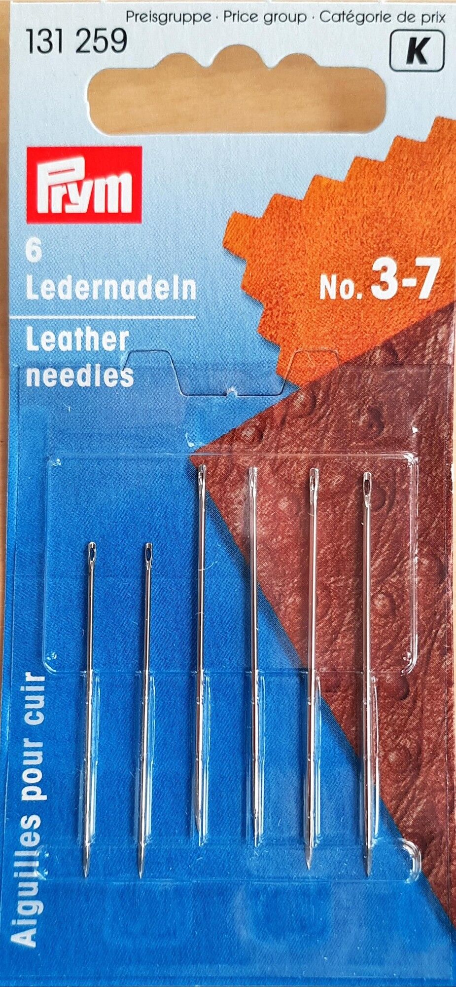 Ledernadeln ST 3-7 silberfarbig