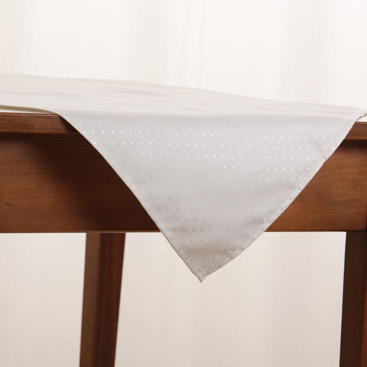 Tischdecke Punkte Silber