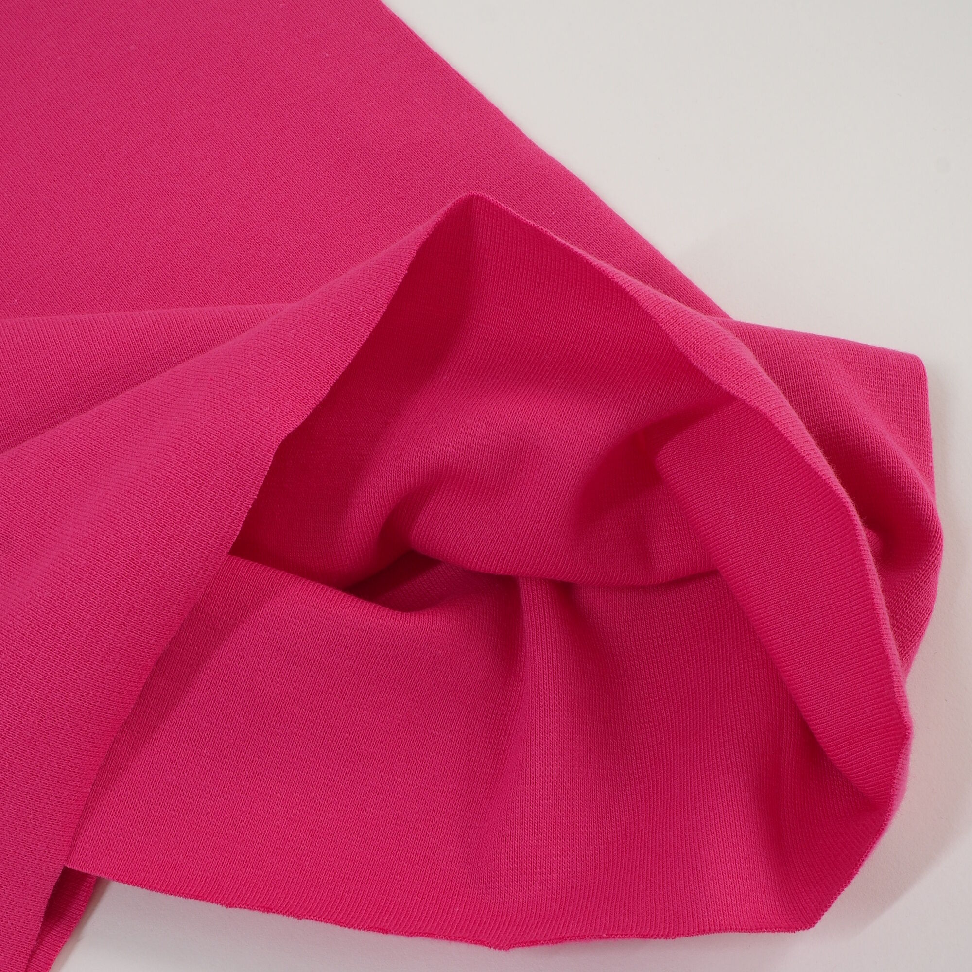 Bio Bündchenstoff Uni Fuchsia