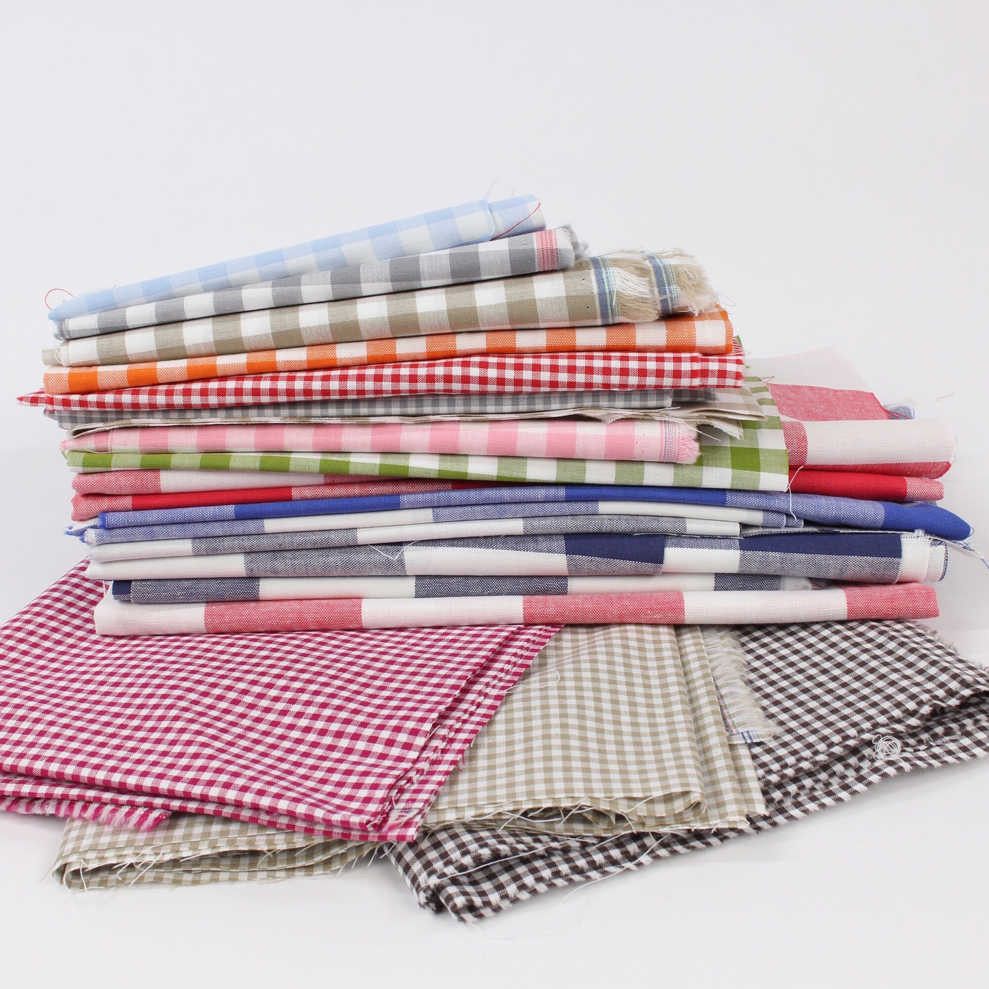 Stoffpaket kg Karo Mix – bunte Karostoffe aus Baumwolle